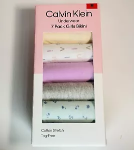 CALVIN KLEIN Girls Bikini 7 Pack Underwear Panties M - Picture 1 of 3