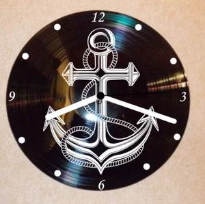 Anker Wanduhr Schallplattenuhr Vinyluhr Schallplatte Wanduhr Vinyl Deko - Bild 1 von 1
