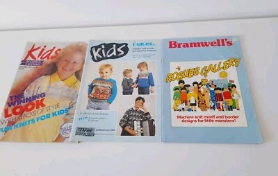 Machine and hand  knitting magazines patterns for children & adults x3 - Image 1 of 4