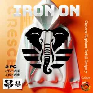 🐘 Design #7 - Crescere Elefant Trefoil (6" / 4" breit) 2 Stück - Bild 1 von 1