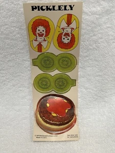 McDonalds 1979 Picklely Game - Pickle Burger w/Ronald McDonald EXTREMELY RARE!!! - Picture 1 of 9