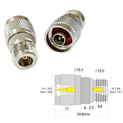 1PC N type male to female jack RF coax adapter coupler straight N  Connector - Image 1 of 4