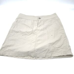 Columbia Skirt/Skort Women's 4 Beige Nylon Lined Titanium Slash Pockets Zip Fly