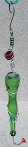 Hummingbird Feeder metal with Green glass bottle NEW - Picture 1 of 2