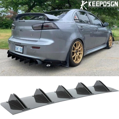 For Mitsubishi Lancer CJ & CF Carbon Fiber Rear Lip Bumper Diffuser Spoiler Wing - image 1 of 4