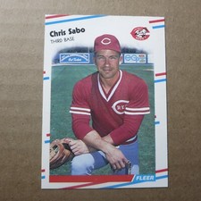 Chris Sabo RC 1988 Fleer Update #U-87 Cincinnati Reds NMMT+