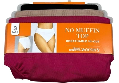 WARNERS Blissful Women’s No Muffin Top Hi-Cut Briefs Panty Underwear Size S 5 - Image 1 of 2