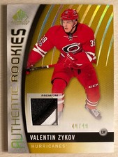 2017-18 SP Game Used Gold Spectrum Rookie Patch RC Valentin Zykov #101 40/49