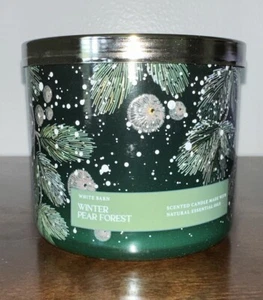 Bath & Body Works WINTER PEAR FOREST 3-Wick Scented CANDLE 14.5 oz NEW - Picture 1 of 2