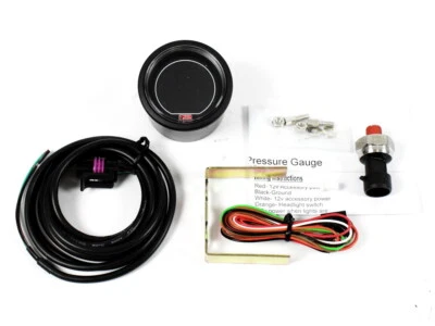 Digitale Öldruckanzeige 52mm LCD Display 10 Bar 2 Farbig Weiss Grün Oil Pressure - Bild 1 von 3