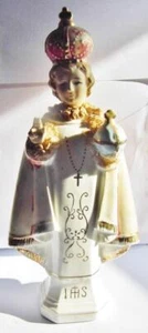 Antique Irish Ceramic Figure Jesus Infant Child of Prague Holy Statue 22cm Tall - Picture 1 of 4