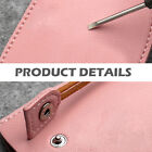 5pcs Storage Holder PU Leather Non Slip Pull Out Key Sleeve Solid Portable Gift