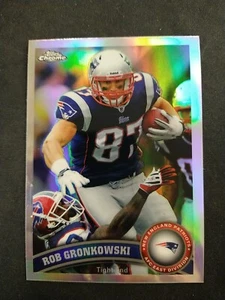 2011 Topps Chrome Rob Gronkowski Refractor PATRIOTS has Surface Issues - Picture 1 of 4