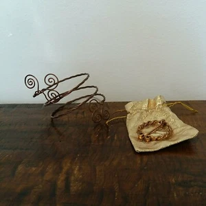 Bracciale Celtico, fatto a mano in lega di rame, in omaggio fibula artigianale - Foto 1 di 6