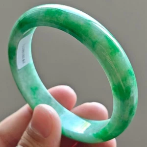 60mm Burma Natural Emerald Green Jade Jadeite Bracelets Jade Bangle 3274 - Picture 1 of 14