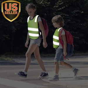 Kids Reflective Vest Child Safety Visibility Vest for Cycling Skiing - Picture 1 of 6