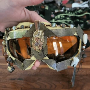 Handgefertigte Burning Man Brille postapokalyptischer Schamane - Bild 1 von 4