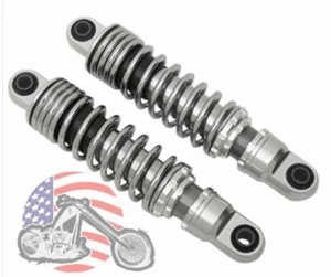 Chrome 13" Rear Coil Shocks Ride Adjustable Harley Dyna T Sport FXD 1991-2017 - Picture 1 of 1