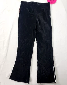 Sanrio Hello Kitty Black Velvet Girl's Pants Sz Large Charm Chain Lace NEW 2002 - Picture 1 of 9