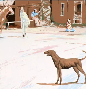 William Nelson - "Santa Clara Dog" Limited Edition Serigraphie, handsigniert - Bild 1 von 2