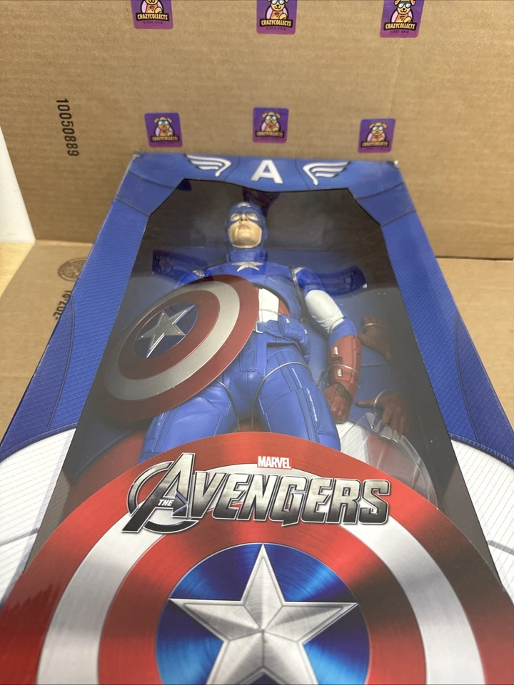 Фигурка NECA 1/4 CAPTAIN AMERICA Avengers масштаб 18 дюймов Marvel Quarter Chris открытая коробка - Изображение 1 из 4