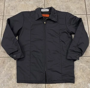 Mens Small CINTAS Quilt Lined Full Zip Mechanic Bomber work Twill Jacket Gray - Picture 1 of 10