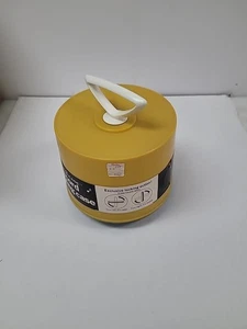 1970s Yellow 45s Disk-Go-Case Vinyl Record Case Holder Travel Box Round Holds 60 - Picture 1 of 4