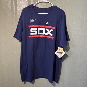 NWT Men's XL Nike Tee MLB Cooperstown Collection White Sox Carlton Fisk Tshirt - Picture 1 of 4