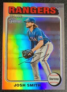 2024 Topps Heritage High Number Josh Smith Silver Chrome #/225 #677 - Picture 1 of 2