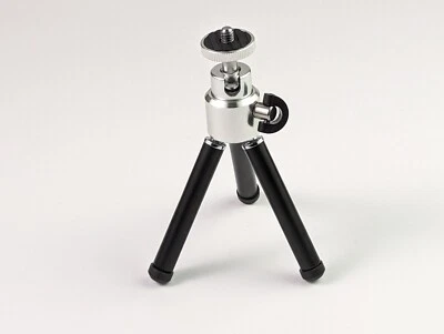 Nice Metallic Mini Tripod Telescopic Expandable 12cm - 20cm Solid Desktop Tripod - Imagen 1 de 4