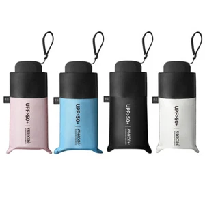 Mini Pocket Compact Umbrella Sun Anti UV 5-Folding Rain Windproof Outdoor Travel - Picture 1 of 16