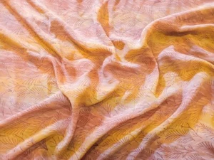 Sari de seda crepé pura 100 % seda sari indio vintage tela impresa PCSS2563 - Imagen 1 de 9