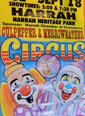 Póster Real Circus 11x17" Harrah, OK 2012 Culpepper & Merriweather de Ray Dirgo Foto 1 de 4