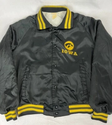 Chaqueta de satén Iowa Hawkeyes vintage M o L Foto 1 de 4