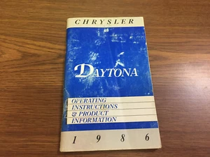 Chrysler Daytona 1986 manual del dueño - Imagen 1 de 7