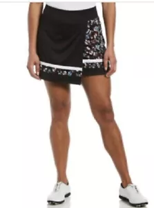 PGA Tour NWT Black Ditry Floral Athletic Wrap Skort, sz L - Picture 1 of 5