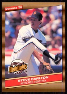 1986 Donruss Highlights Steve Carlton San Francisco Giants #35
