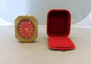 Art Deco Gilt Bronze Traveling Alarm Clock - Picture 1 of 10