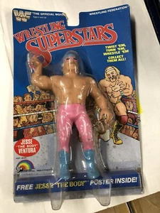 1986 LJN WWF Wrestling Superstars Jesse "the Body" Ventura figure NOS moc worn - Picture 1 of 7
