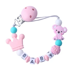 Sweet Cartoon Dummy Clips Silicone Pacifier Holder Soother Chain Baby Gift - Picture 1 of 15