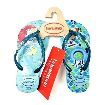 Sandalias Chanclas Havaianas Niño Pequeño Azul Brillo Disney Sirenita Ariel 10C Foto 1 de 4