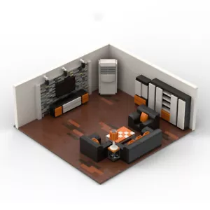 MOC-25770 Living Room Small Inner Room with Details Building Toys Set 1051 Parts - Picture 1 of 1