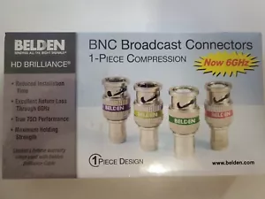 CAJA de 50 conectores - Belden 1505ABHD1 1505A RG59 HD BNC 1 pieza compresión - Imagen 1 de 3