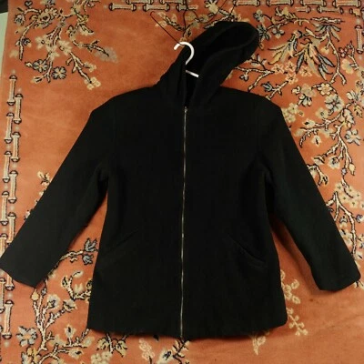 Kristen Blake Jacket Women's Medium Wool Coat Full Zip Black Long Sleeve Warm - Image 1 of 4