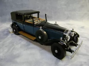 1/24 SCALE 1929 ROLLS-ROYCE PHANTOM I VINTAGE BLUE FRANKLIN MINT DIECAST CAR - Picture 1 of 11