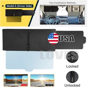 Car Sun Visor Anti-G-LARE Extender Polarized Sun Visor with Zipper Slider (Left - Picture 1 of 9