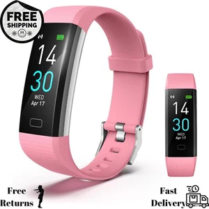 Fitness Tracker with Heart Rate Monitor/Step Counter/Calories, Smart Watch Pink - Picture 1 of 6