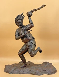 Japanese Meiji Bronze Okimono - Shinto God Of Lightning - Picture 1 of 22