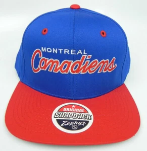 MONTREAL CANADIENS NHL VINTAGE SNAPBACK RETRO 2-TONE ZEPHYR CAP HAT NEW! SCRIPT - Picture 1 of 5