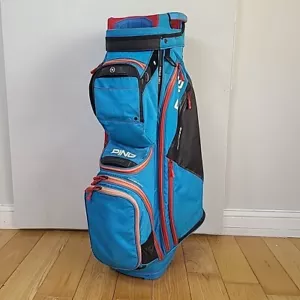Ping Pioneer Borsa da Golf Carrello 15 Vie 14 Tasche Blu Rosso Senza Copertura Antipioggia - Foto 1 di 8